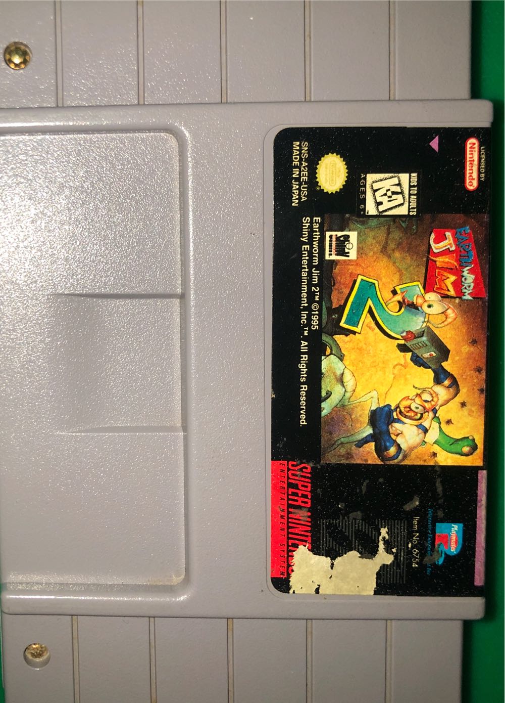 Earthworm Jim 2 - Nintendo Entertainment System (NES) (Playmates Interactive Entertainment - Single-Player) video game collectible [Barcode 796298067541] - Main Image 4