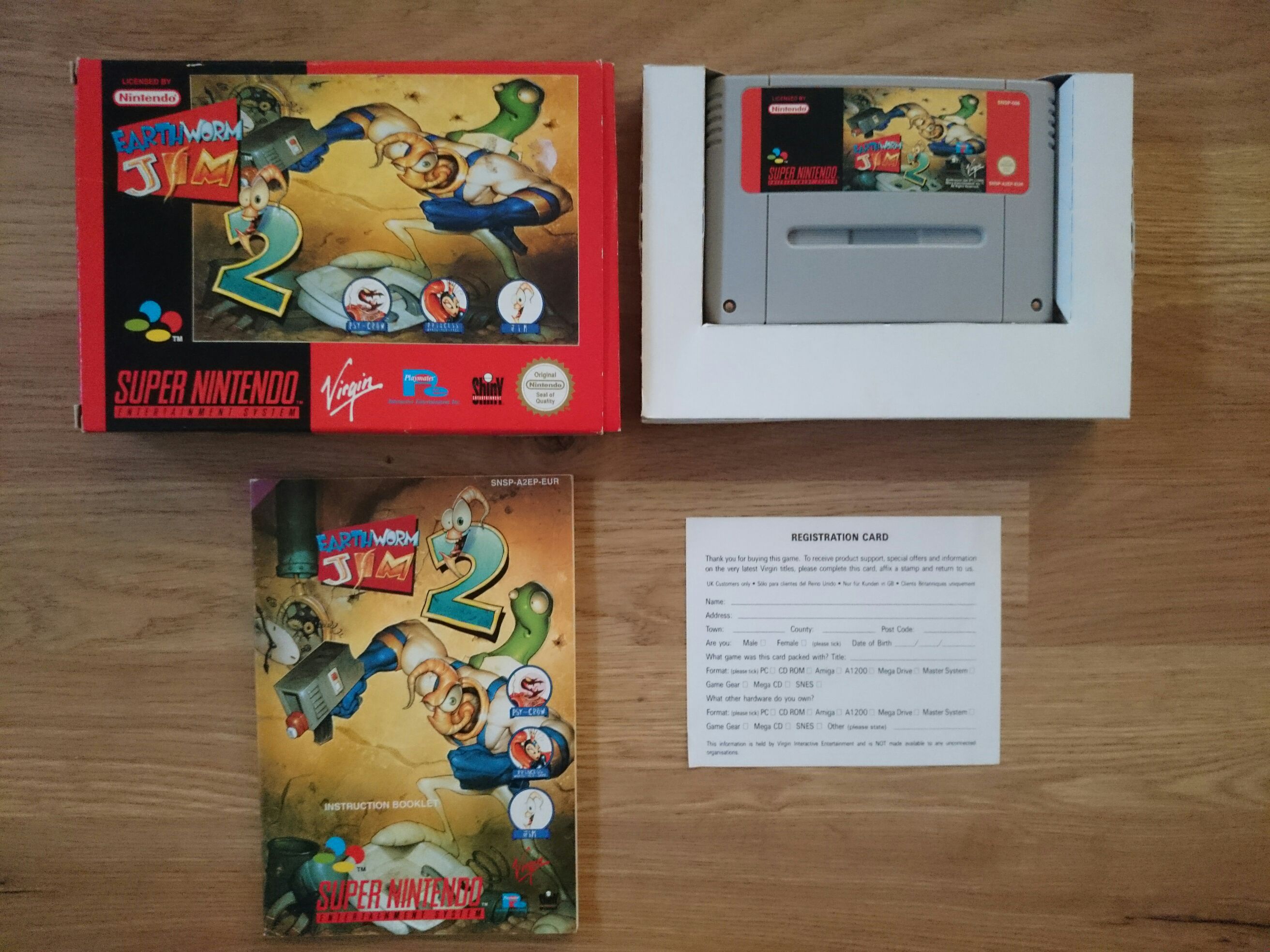 Earthworm Jim 2 - Nintendo Super Nintendo Entertainment System (SNES) video game collectible - Main Image 2