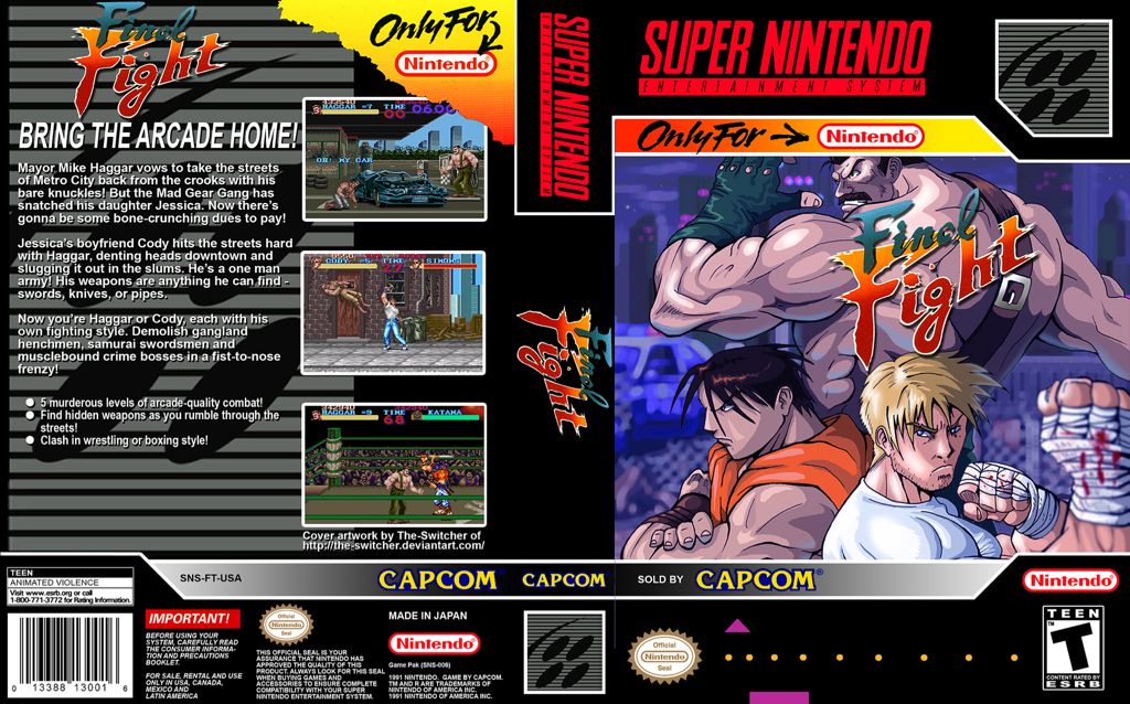 Final Fight - Nintendo Super Nintendo Entertainment System (SNES) video game collectible - Main Image 2