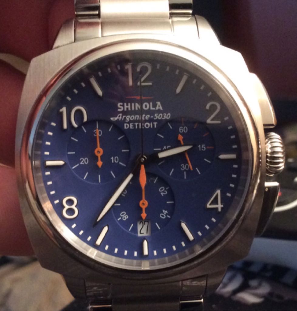 Shinola  - Shinola (Brakeman, Blue Face Chronograph) watch collectible [Barcode 439026157915] - Main Image 1
