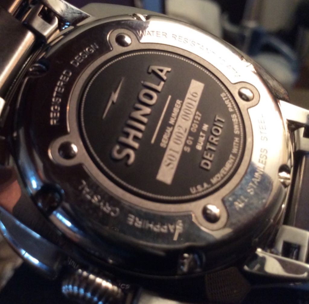 Shinola  - Shinola (Brakeman, Blue Face Chronograph) watch collectible [Barcode 439026157915] - Main Image 2