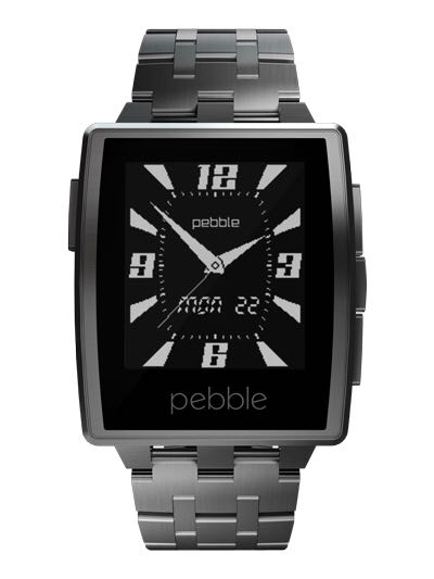Pebble Steel 33mm Black Stainless Steel Case Matte Black Classic Buckle - Pebble (Steel) watch collectible [Barcode 855906004245] - Main Image 1