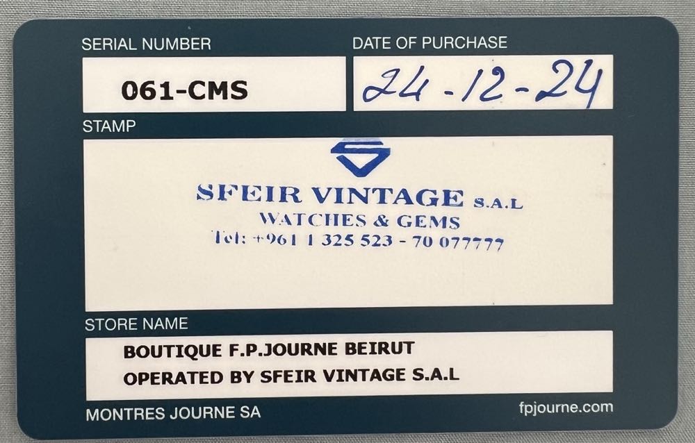 F.P Journe - F.P. Journe (61 CMS Caliber 1518) watch collectible - Main Image 3