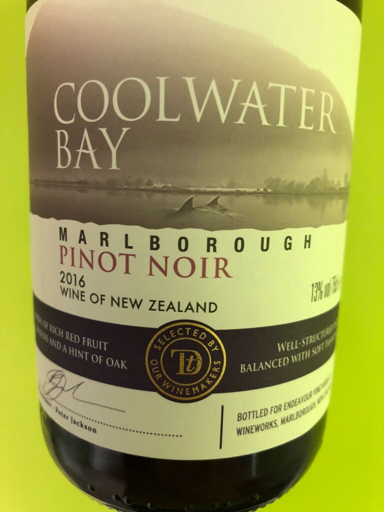 Coolwater Bay Pinot Noir - 100% Pinot Noir wine collectible [Barcode 00216074] - Main Image 1