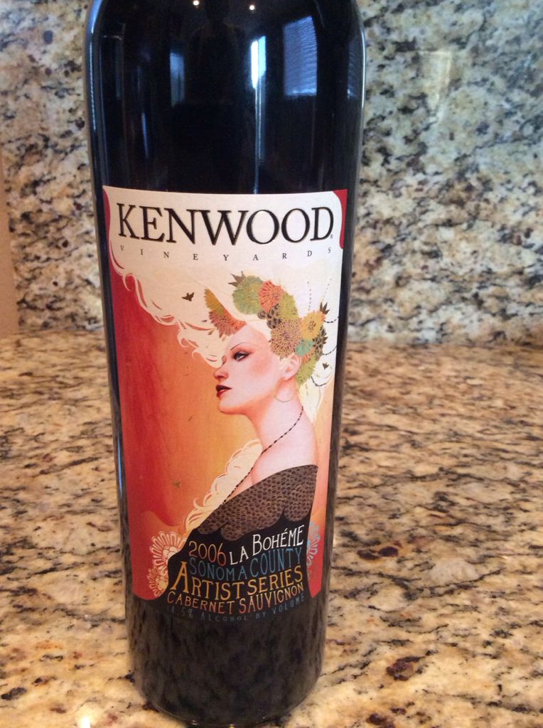 Kenwood, La Boheme Artist Series Cabernet Sauvignon  - 100% Cabernet Sauvignon wine collectible [Barcode 010986000017] - Main Image 1