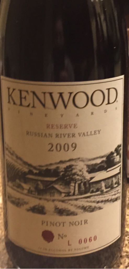 Kenwood Reserve Pinot Noir  - Pinot Noir wine collectible [Barcode 010986002929] - Main Image 1