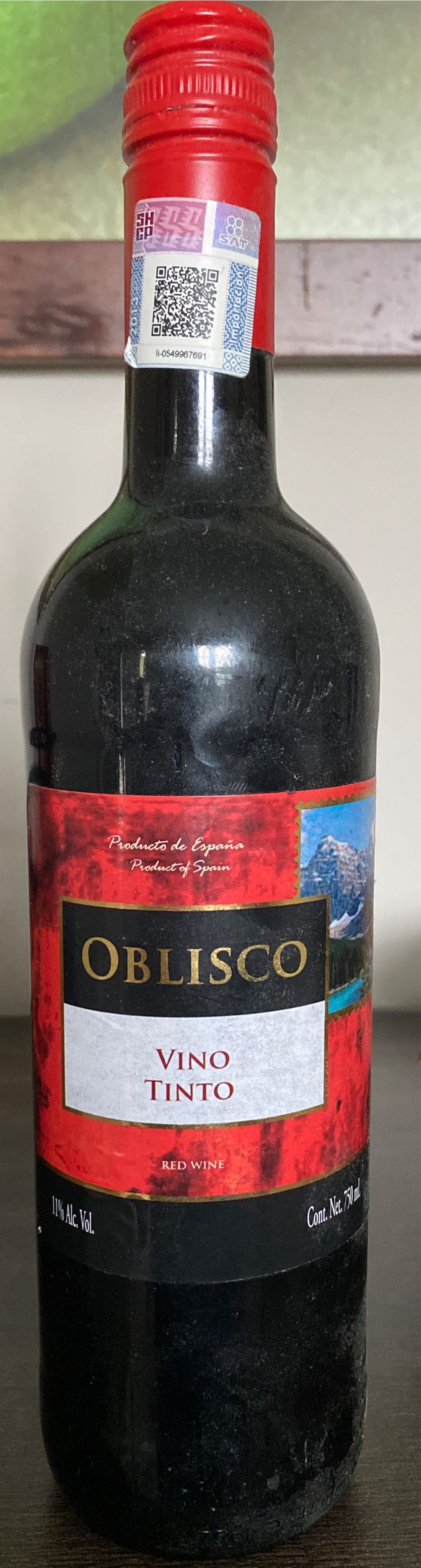 N.v. Oblisco Vino Tinto  wine collectible [Barcode 8420209023044] - Main Image 1