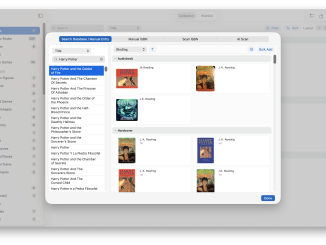 Comic books collection displayed in grid view in iCollect Everything for Mac