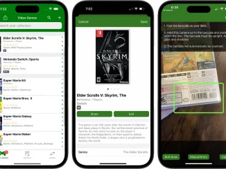 Retro video game collection cataloged in the iCollect Everything app