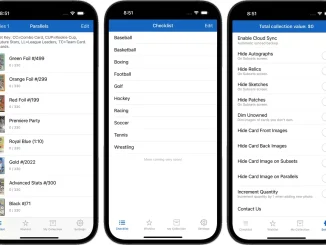 Pokemon card collection cataloged in the iCollect Everything app