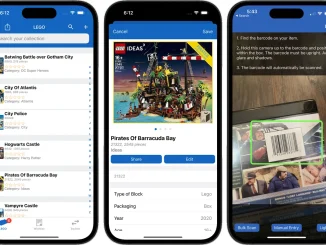 LEGO set collection tracked in the iCollect Everything app